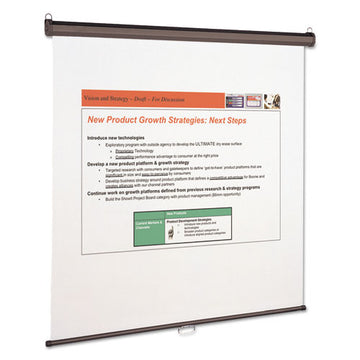 Quartet® Wide Format Wall Mount Projection Screen, 65 X 116, White Matte Finish freeshipping - TVN Wholesale